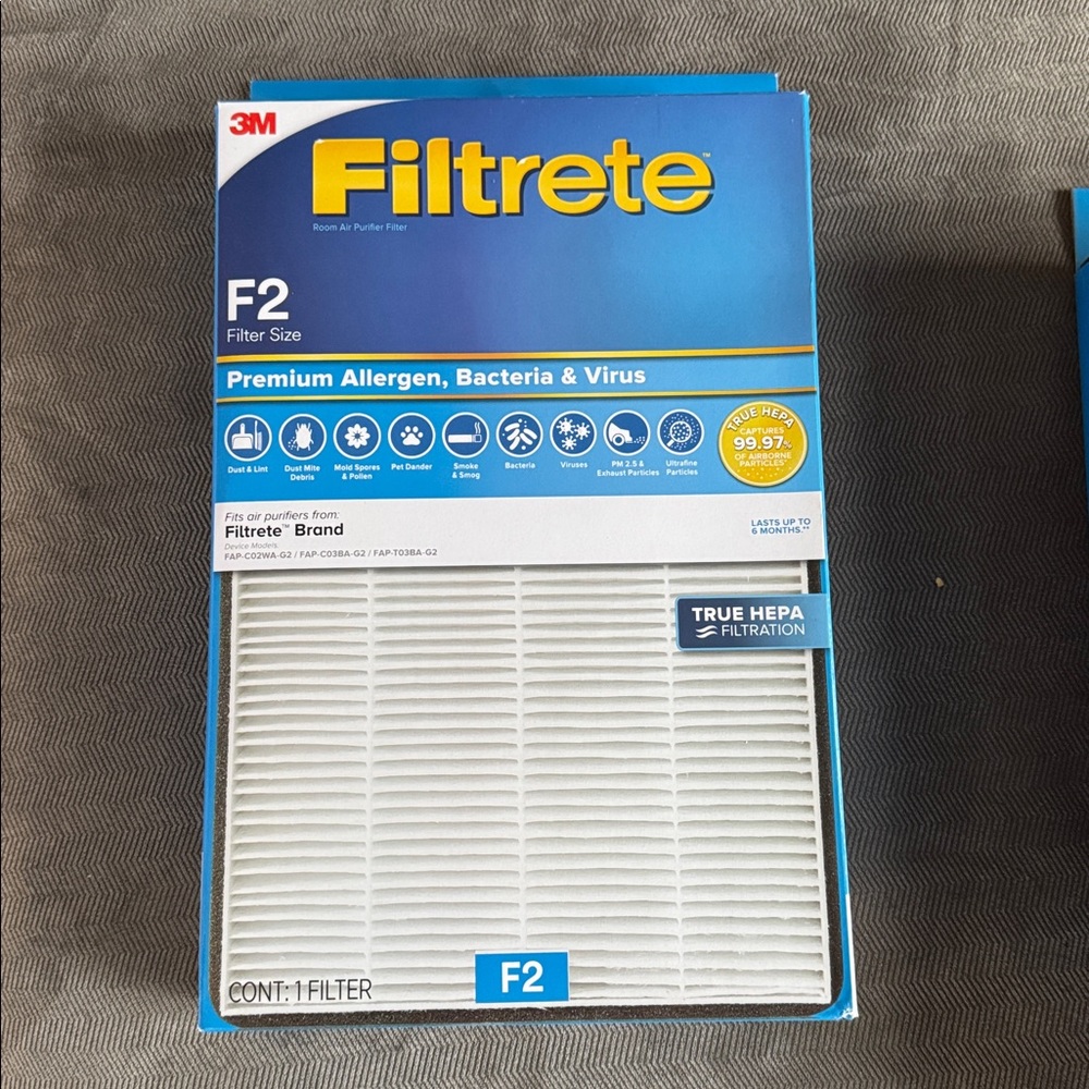 Filtrete F2 True HEPA-type air filters
